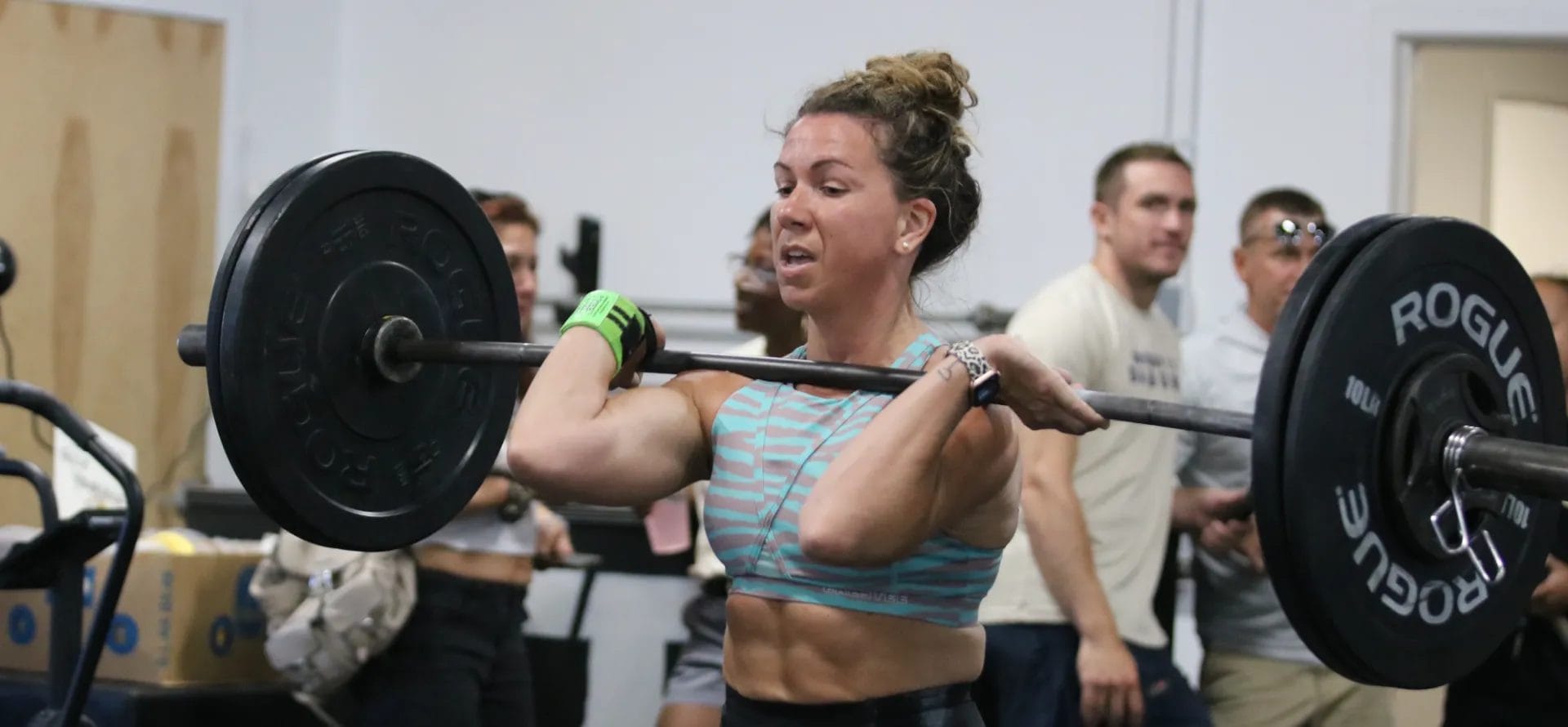 Woman lifting weights at CrossFit Danbury